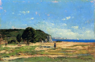  Camille Oil Painting - Hunters near the Coast of Marseille scenery Paul Camille Guigou